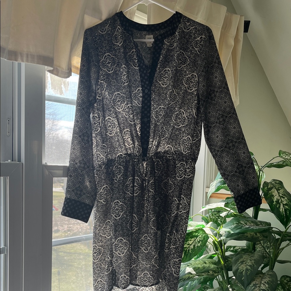 GAP Black and White Long Sleeve Dress - Picture 5 of 5